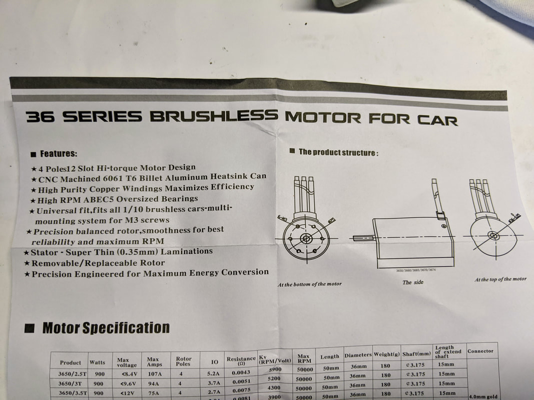 Surpass 3650 Waterproof Brushless Motor 60A ESC+programing card for 1//10 RC Car